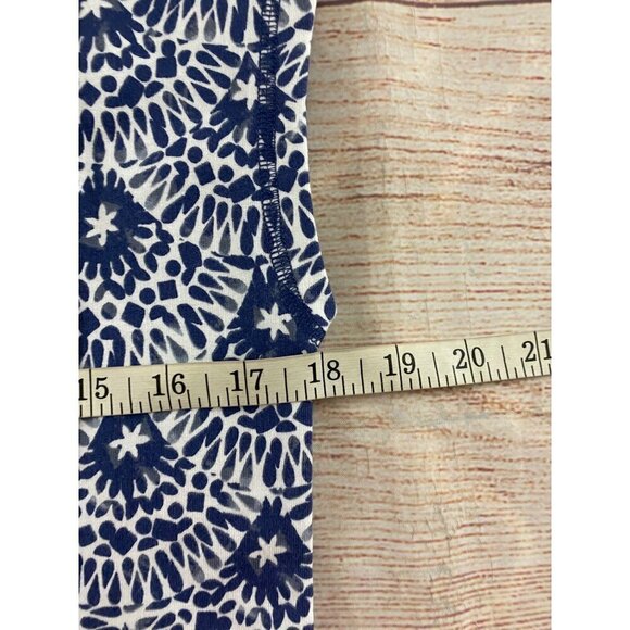 T By Talbots Women's Blue Printed A Line Soft Cotton Dress - SP - Picture 6 of 12